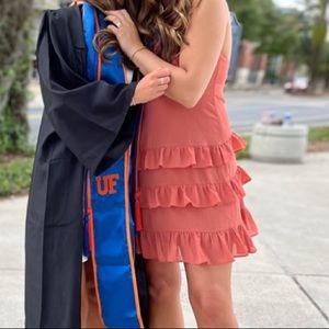 Lulus Peach ruffle dress